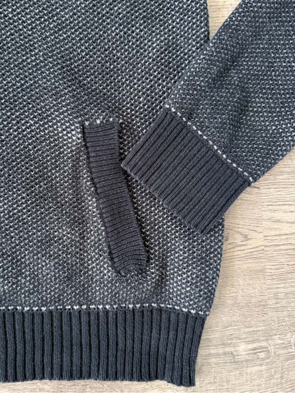 Rock & Republic Knit Hoodie 2XL Heavyweight Full Zip Cotton Navy - Picture 4 of 12